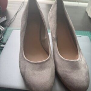 New Grey Faux Suede Rope Wedge Espadrilles